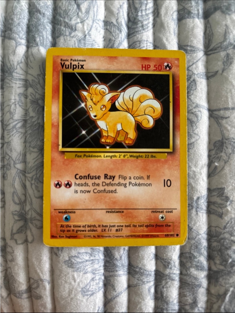 Pokemon Vulpix Trading Card - Yellow